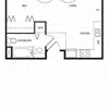 Floor plan for studio, 1 bath, 439 sqft